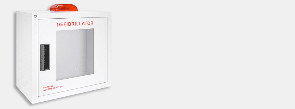 Gabinete de pared AED, puede ser colocado en interiores y exteriores - FUNDACIÓN DESFIBRILAR